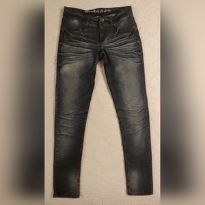 Mudd Distressed Stretch Denim Leggings size 9